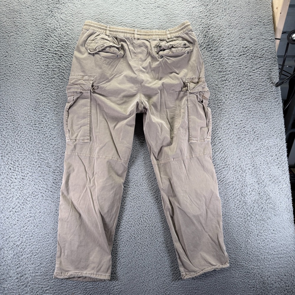 American Eagle Outfitters Flex Pant Mens L Brown Cargo Straight Workwear Utility - Picture 4 of 9